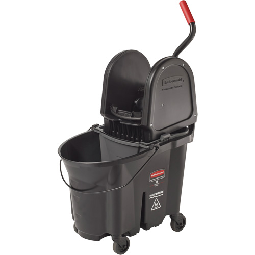 Wavebrake&reg; Bucket & Wringer, Down Press, 8.75 US Gal.(35 Quart), Black Equipment World