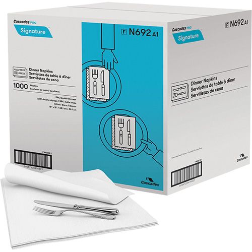 Serviettes de table Pro Signature, 1 pli, 15" x 15" Equipment World