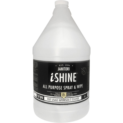 Nettoyant polyvalent &agrave; vaporiser et essuyer Janitori i-Shine, 4 L, Cruche Equipment World