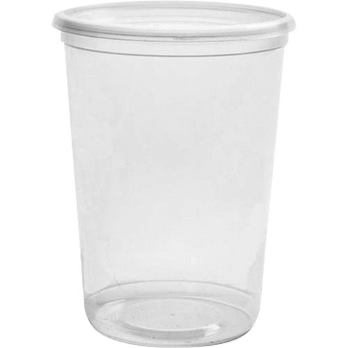 Magik 32 oz. Clear Deli Container without Lid, Plastic, Round Equipment World