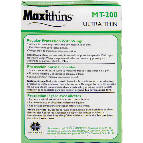 Maxithins&reg; Maxi Pad Ultra Thin with Wings Equipment World