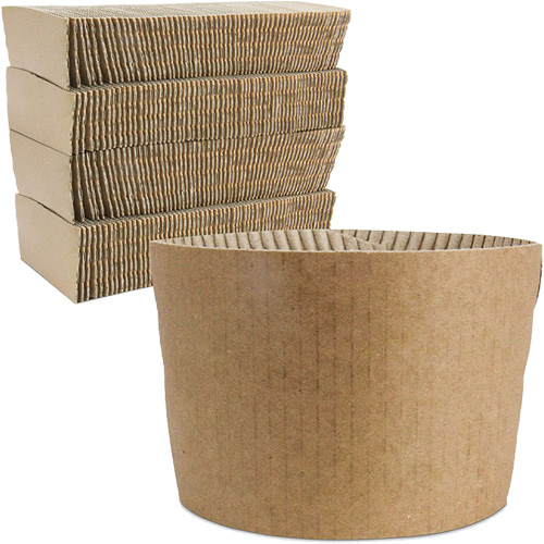 Kraft Coffee Cup Sleeves, Paper, 12 oz. - 20 oz., Brown Equipment World