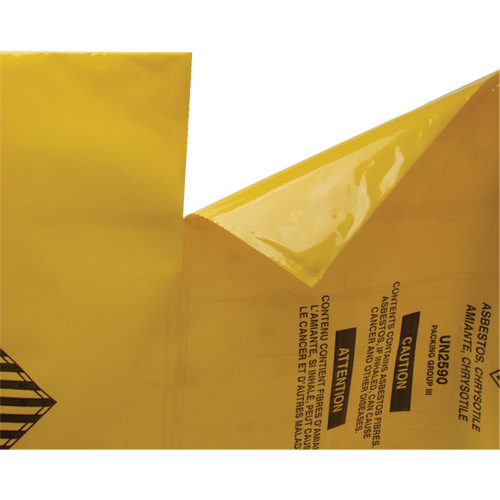 Hazardous Waste Liners, Asbestos, 40" L x 26" W, 3 mils Equipment World