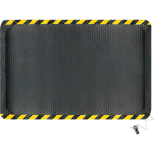 Hog Heaven Electrically Conductive Mat Kit, 4' W x 6' L, 7/8" Thickness, Black/Yellow, Nitrile Equipment World