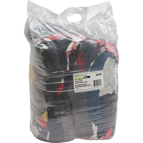 Recycled Material Wiping Rags, Fleece, Mix Colours, 25 lbs. Equipment World
