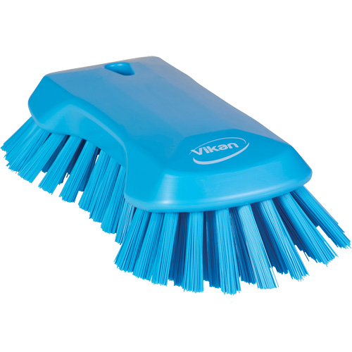 Hand Brush, Extra Stiff Bristles, 9-1/10" Long, Blue Equipment World