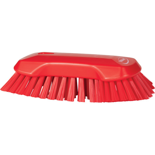 Hand Brush, Extra Stiff Bristles, 9-1/10" Long, Red Equipment World