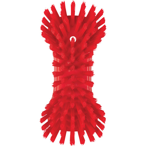 Hand Brush, Extra Stiff Bristles, 9-1/10" Long, Red Equipment World