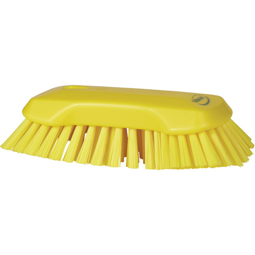 Hand Brush, Extra Stiff Bristles, 9-1/10" Long, Yellow Equipment World