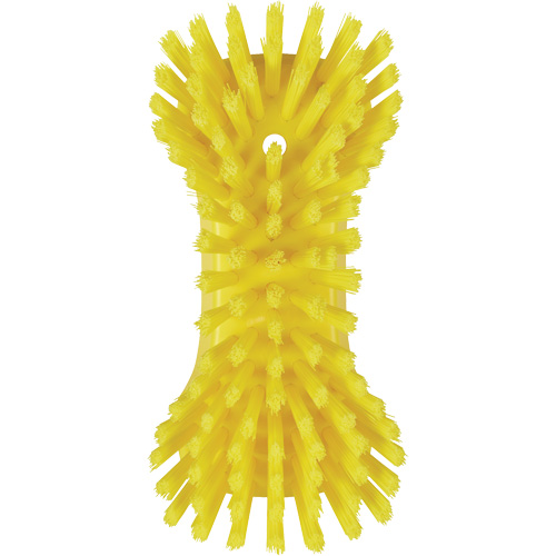 Hand Brush, Extra Stiff Bristles, 9-1/10" Long, Yellow Equipment World