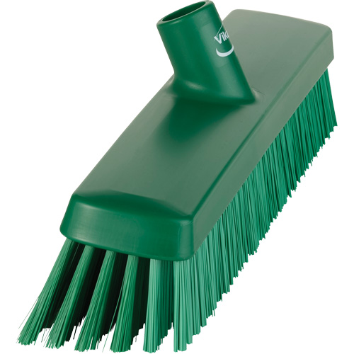 Push Broom Head, Fine/Stiff Bristles, 16-1/2", Polyester/Polypropylene, Green Equipment World