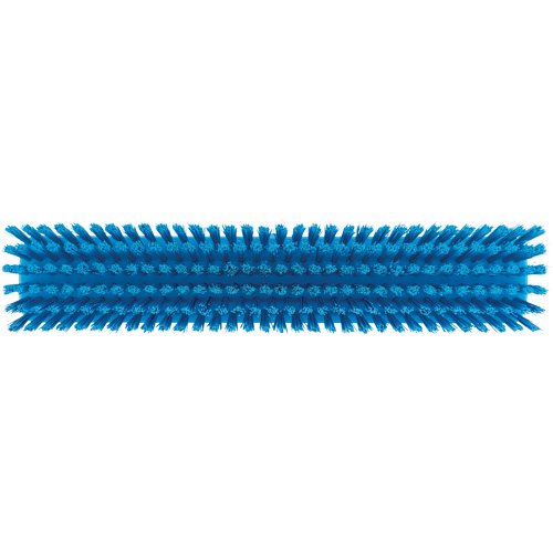 Push Broom Head, Fine/Stiff Bristles, 16-1/2", Polyester/Polypropylene, Blue Equipment World