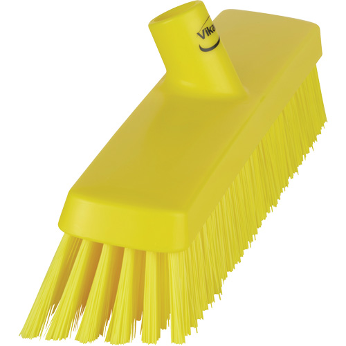 Push Broom Head, Fine/Stiff Bristles, 16-1/2", Polyester/Polypropylene, Yellow Equipment World