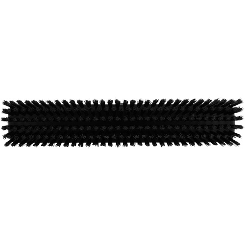 Push Broom Head, Fine/Stiff Bristles, 16-1/2", Polyester/Polypropylene, Black Equipment World