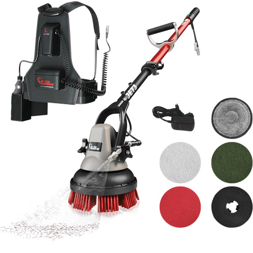 Portable Handheld Scrubber MSJET with Backpack, Polisher/Scrubber Equipment World