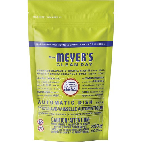 Mrs. Meyer's&reg; Clean Day Automatic Dish Pacs Detergent, Pods, 330 g, Lemon Verbena Equipment World