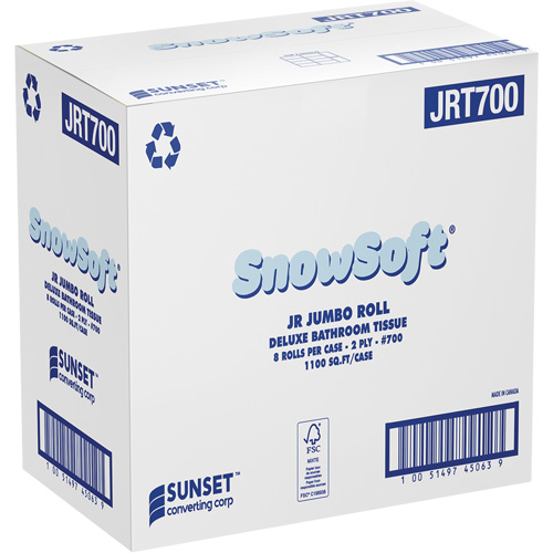 Snowsoft Deluxe Bathroom Tissue, Jumbo Roll, 2 Ply, White Equipment World