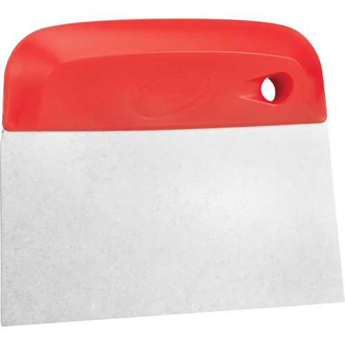 Flexible Stainless Steel Dough Cutter/Scraper, Red, 4-1/2" W x 5-3/4" L Equipment World