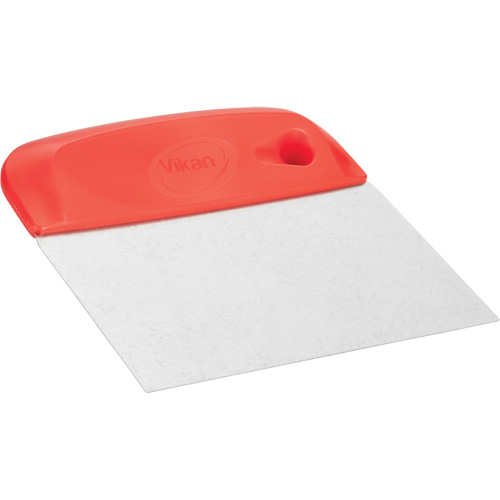 Flexible Stainless Steel Dough Cutter/Scraper, Red, 4-1/2" W x 5-3/4" L Equipment World