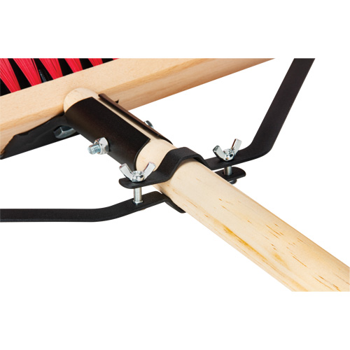 Push Broom with Braced Handle, 18", Medium, PVC Bristles Equipment World