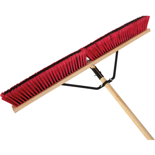 Push Broom with Braced Handle, 36", Medium, PVC Bristles Equipment World