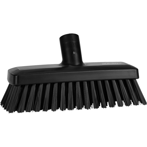 Compact Wall/Deck Broom, Stiff Bristles, 8-9/10", Polyester/Polypropylene, Black Equipment World