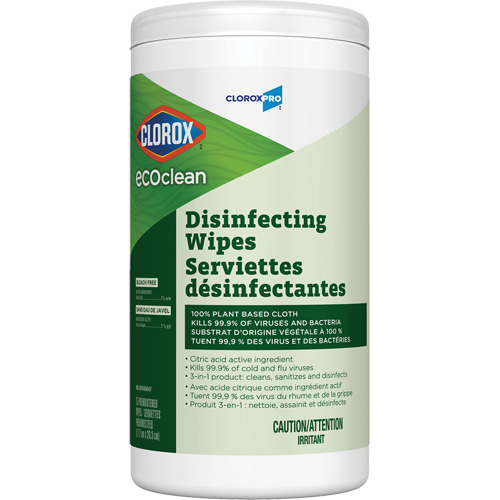 EcoClean Disinfecting Wipes, 75 Count Equipment World