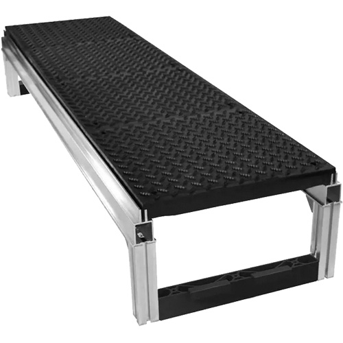 FOUNDATION Diamond-Plate Traction Modular Aluminum Work Platform Kit, 36" W x 72" D, 400 lbs. Capacity, All-Welded Equipment World