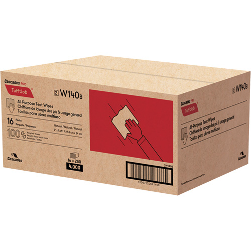 PRO Tuff-Job&reg; Teat Wipes, All-Purpose, 10-1/4" L x 9-1/8" W Equipment World