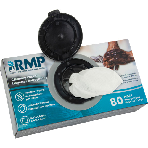 X-Large Cleaning Wipes, 80 Wipes, 8" x 8" Equipment World