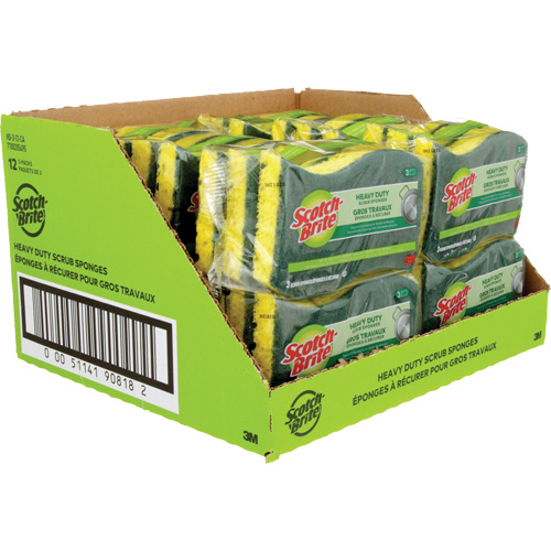 Scotch-Brite&reg; Heavy Duty Scrub Sponge, Scrubbing, 2-3/5" W x 4-2/5" L Equipment World