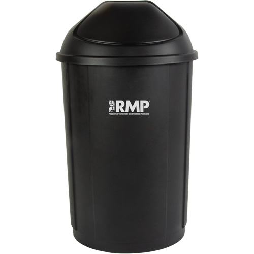 Half-Round Garbage Bin with Lid, Polyethylene, 21 US gal. Equipment World