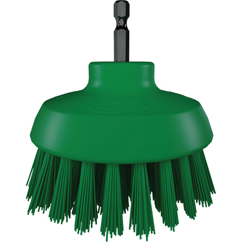 HyDrive Round Drill Brush, Extra Stiff Bristles, 3-1/10" Long, Green Equipment World