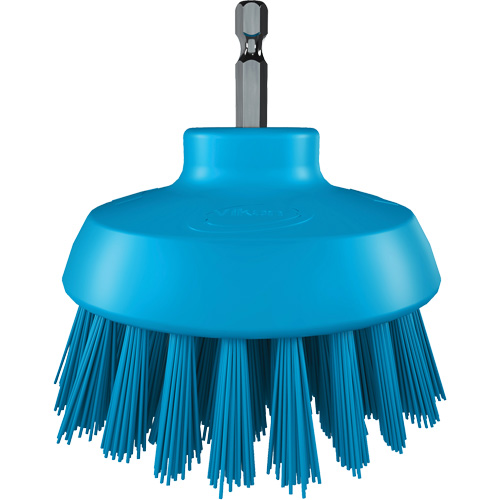HyDrive Round Drill Brush, Extra Stiff Bristles, 3-1/10" Long, Blue Equipment World