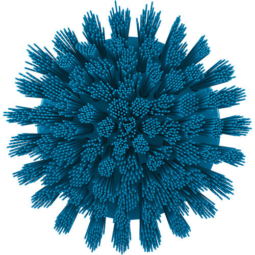 HyDrive Round Drill Brush, Extra Stiff Bristles, 3-1/10" Long, Blue Equipment World