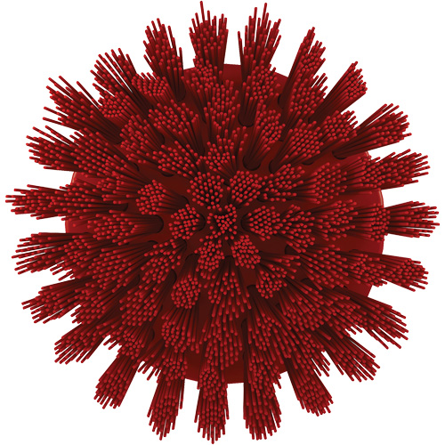 HyDrive Round Drill Brush, Extra Stiff Bristles, 3-1/10" Long, Red Equipment World