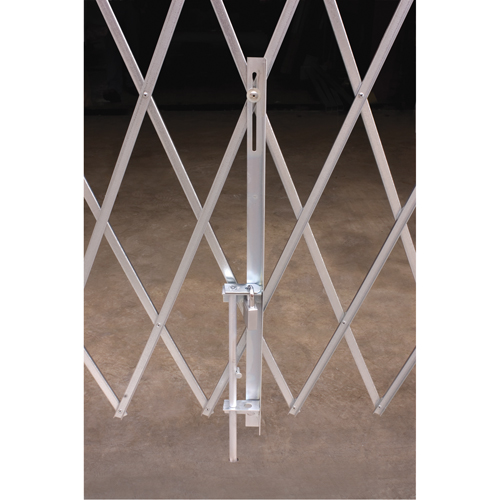 Galvanized Folding Security Gates, Fixed Single Folding, 4' L x 7' H Expanded Equipment World