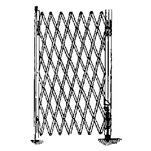 Galvanized Folding Security Gates, Fixed Single Folding, 4' L x 6' H Expanded Equipment World