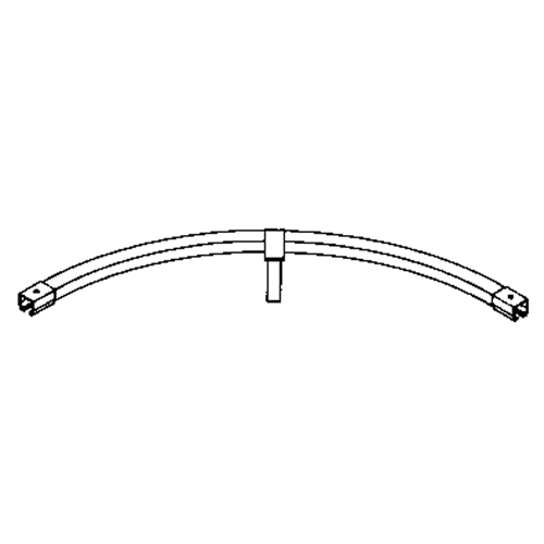 Floor Mounted 90° Curved Curtain Partition Track, 3' L Equipment World