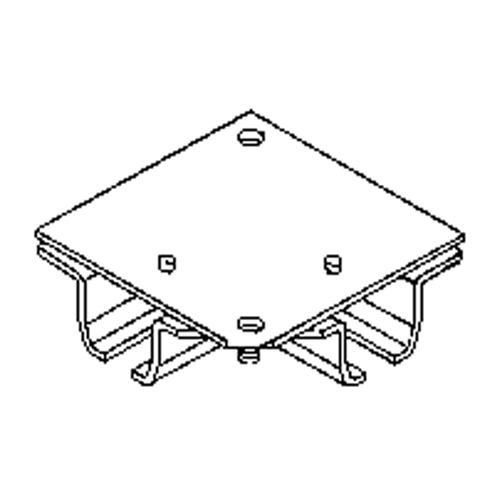 Ceiling Mount Curtain Partition 90° Corner Connector Equipment World