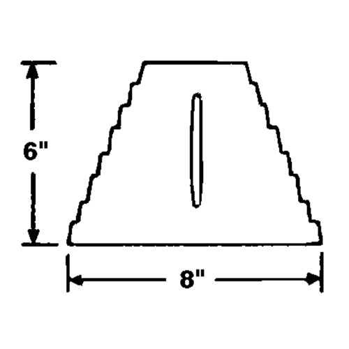 Cale de roue, 9" x 8" x 6", Noir Equipment World