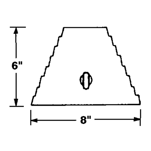 Wheel Chock, 9" x 8" x 6", Black Equipment World