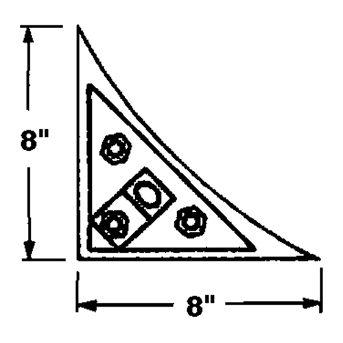 Cale de roue, 8" x 8" x 8", Noir Equipment World