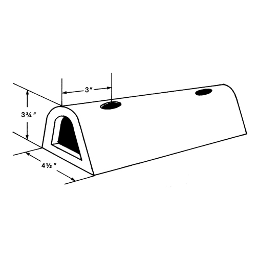 D&eacute;fenses de quai en caoutchouc refoul&eacute;, Caoutchouc, 4-1/2" la x 12" lo x 3-3/4" p Equipment World