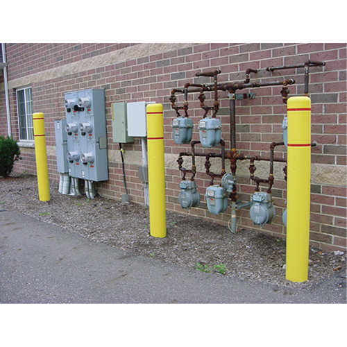 Polyethylene Bollard Covers, 4-1/2" Dia. x 52" L, Yellow Equipment World