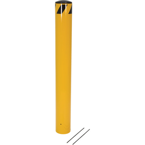 Pour-In-Place Bollards, Steel, 48-1/2" H x 5-9/16" W, Yellow Equipment World