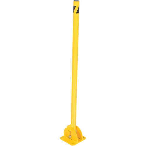 Fold-Down Bollards, Steel, 42" H x 1-3/4" W, Yellow Equipment World