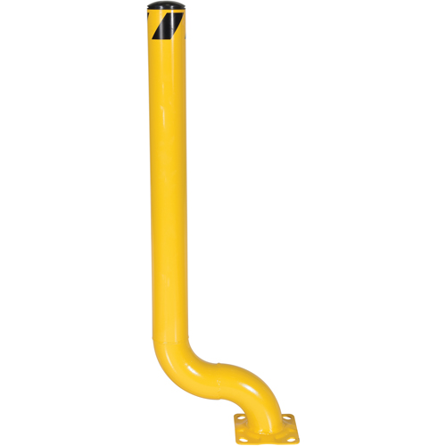 Offset Bollard, Steel, 54" H x 4-1/2" W, Yellow Equipment World