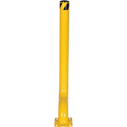 Offset Bollard, Steel, 54" H x 4-1/2" W, Yellow Equipment World