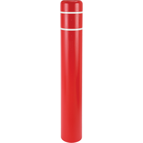 Polyethylene Bollard Covers, 4-1/2" Dia. x 52" L, Red Equipment World